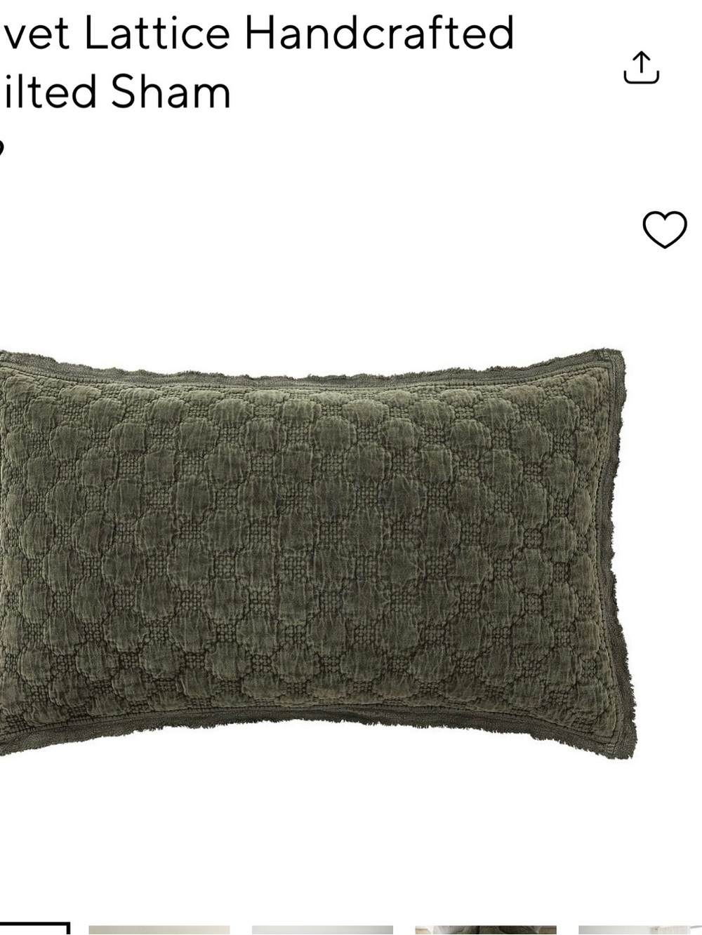 NWT Pottery Barn velvet lattice King Shams (2) gray